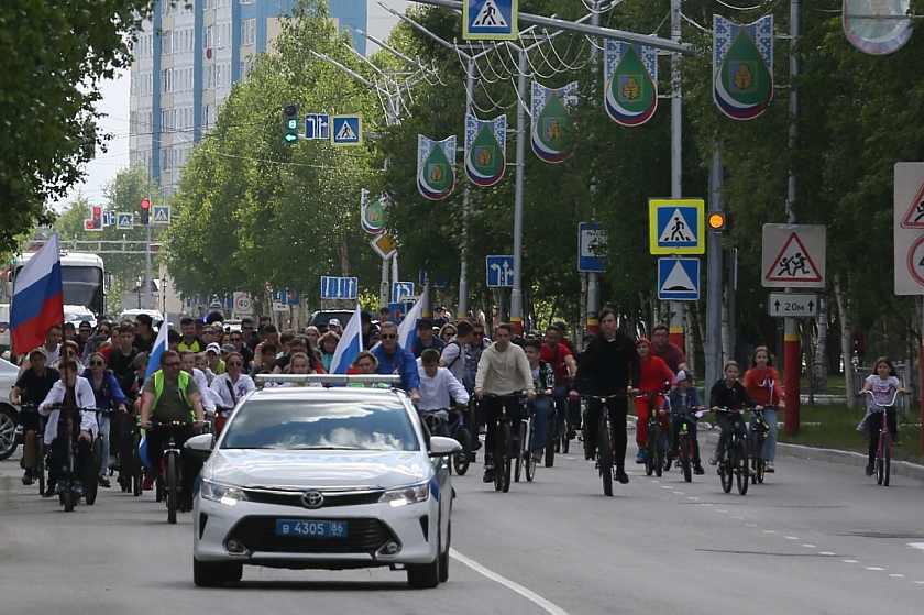 В честь Дня России в Когалыме состоялся велопробег
