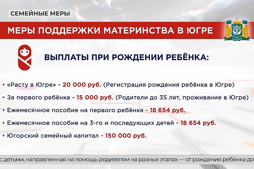 О поддержке материнства в Югре 