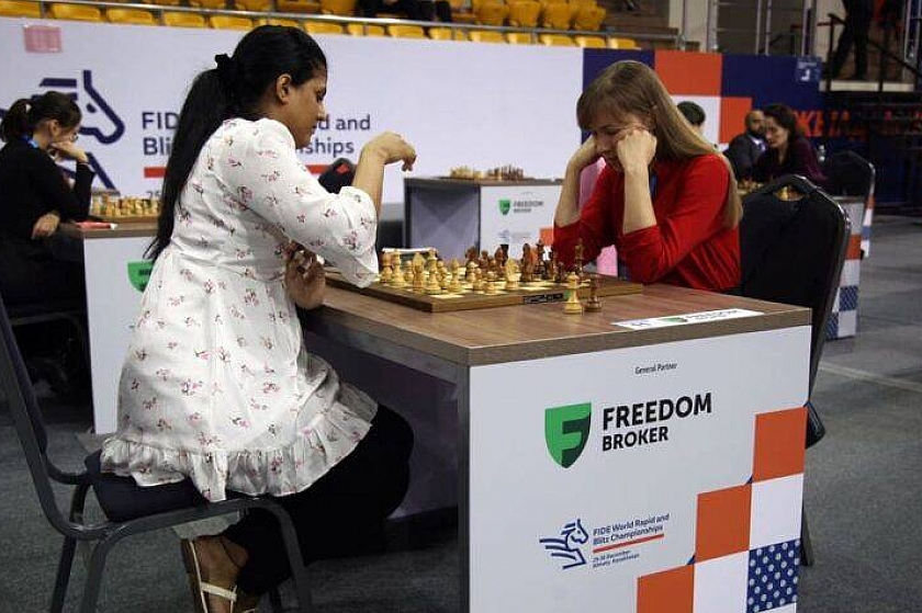 Ольга Гиря на чемпионате мира по быстрым шахматам
