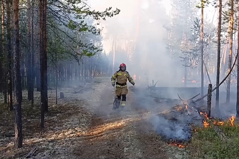 Пожар в Покачах