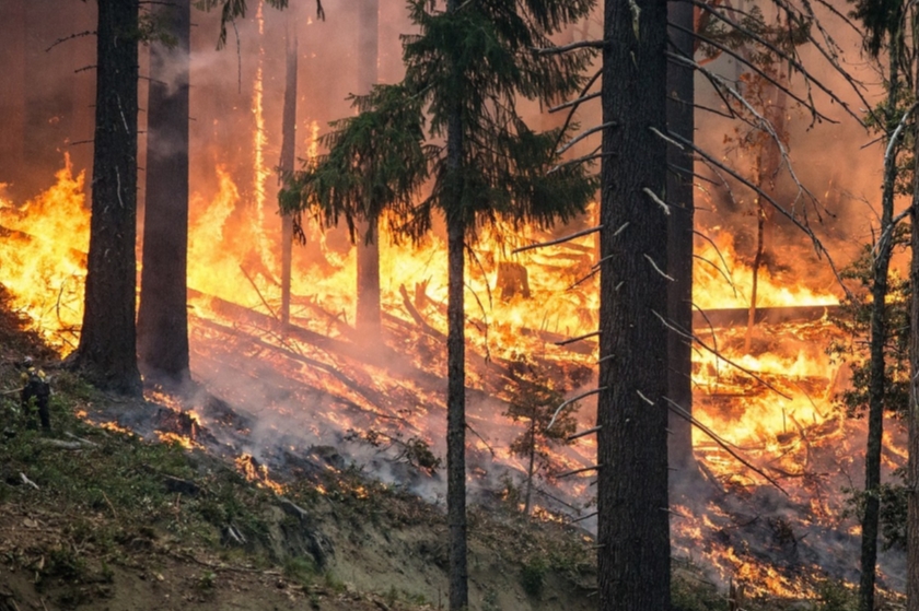 Лесные пожары вблизи Урая